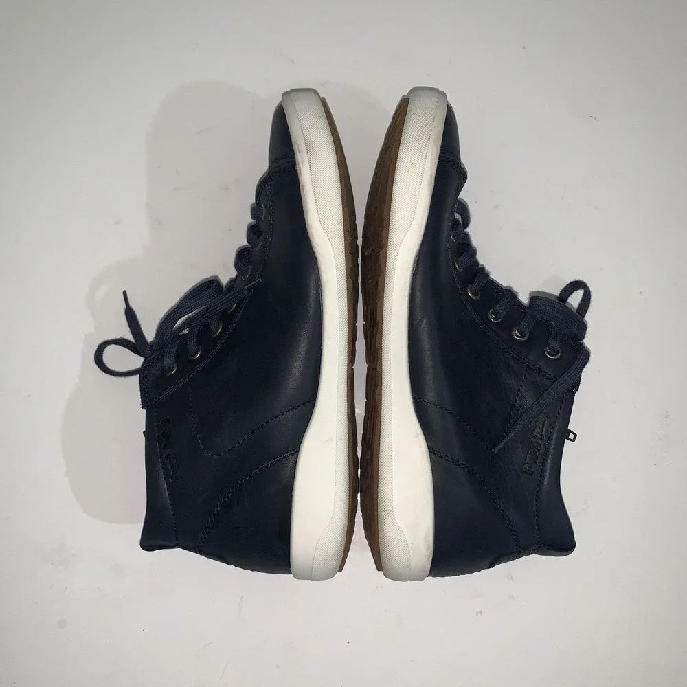 Josef Seibel Shoes Womens 8.5 Blue Leather Lace Up Zip Casual Sneakers